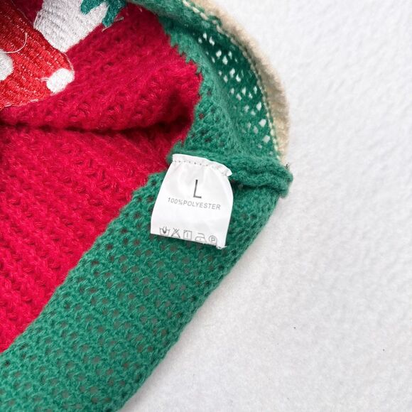 Crochet Knit Top Size Large Mushroom Print Drugs Psychedelic Crop Tank Hippie - Picture 4 of 6